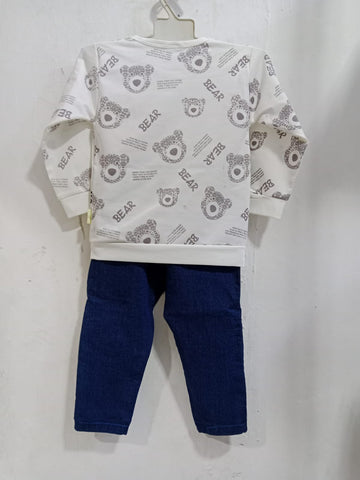 BEAR PRINTED PAINT SHIRT