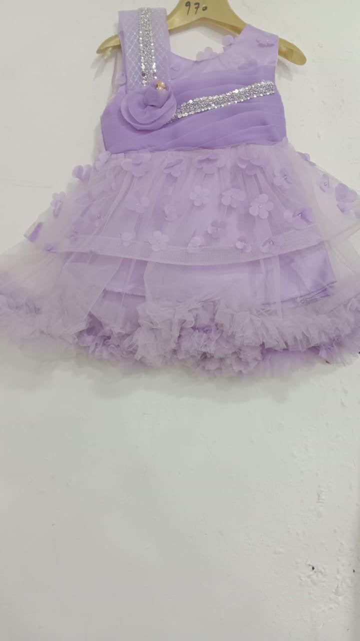 Elegant Lavender Baby Girl Party Dress