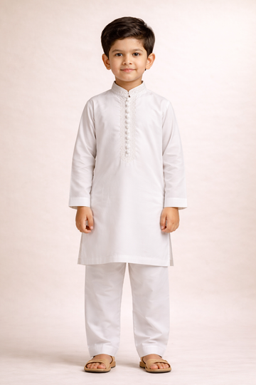 Baby Boy  ShalwarKameez White