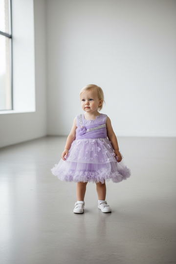 Elegant Lavender Baby Girl Party Dress